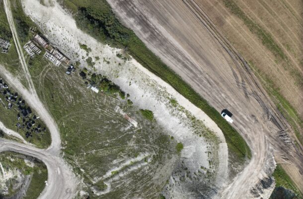 Dronebillede ved Aalborg Portland